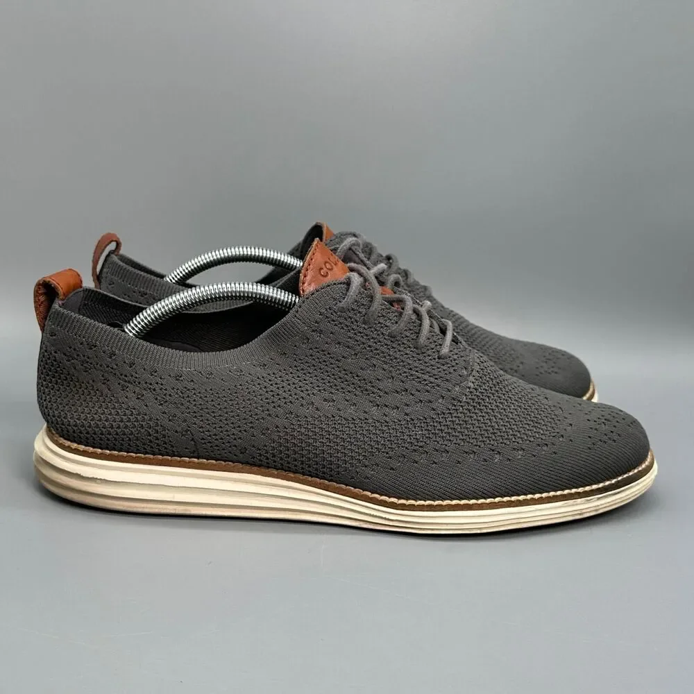Cole Haan Original Grand Oxford Mens Size 11 Gray Round Toe Dress Shoe Sneakers